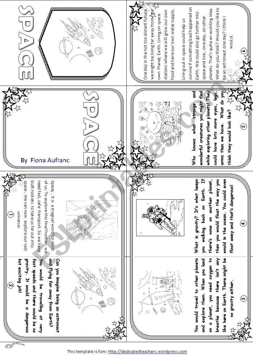 My Mini Space Book worksheet