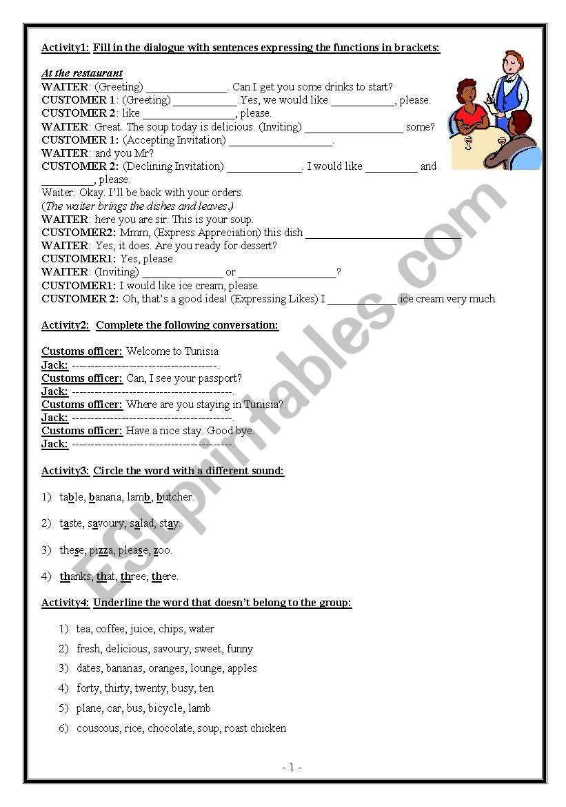 varied exercises worksheet