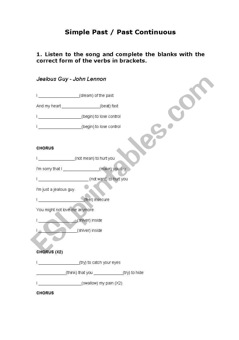 Song worksheet