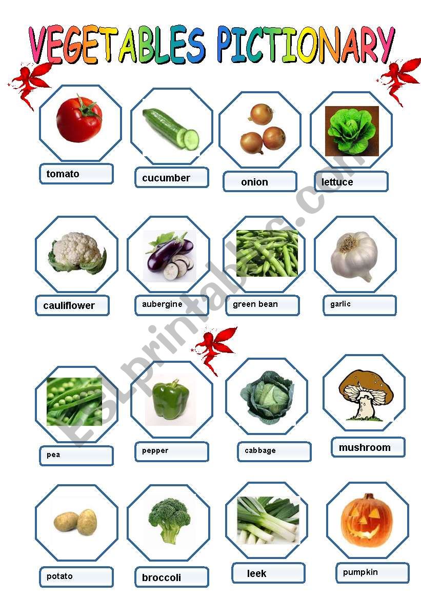 VEGETABLE worksheet