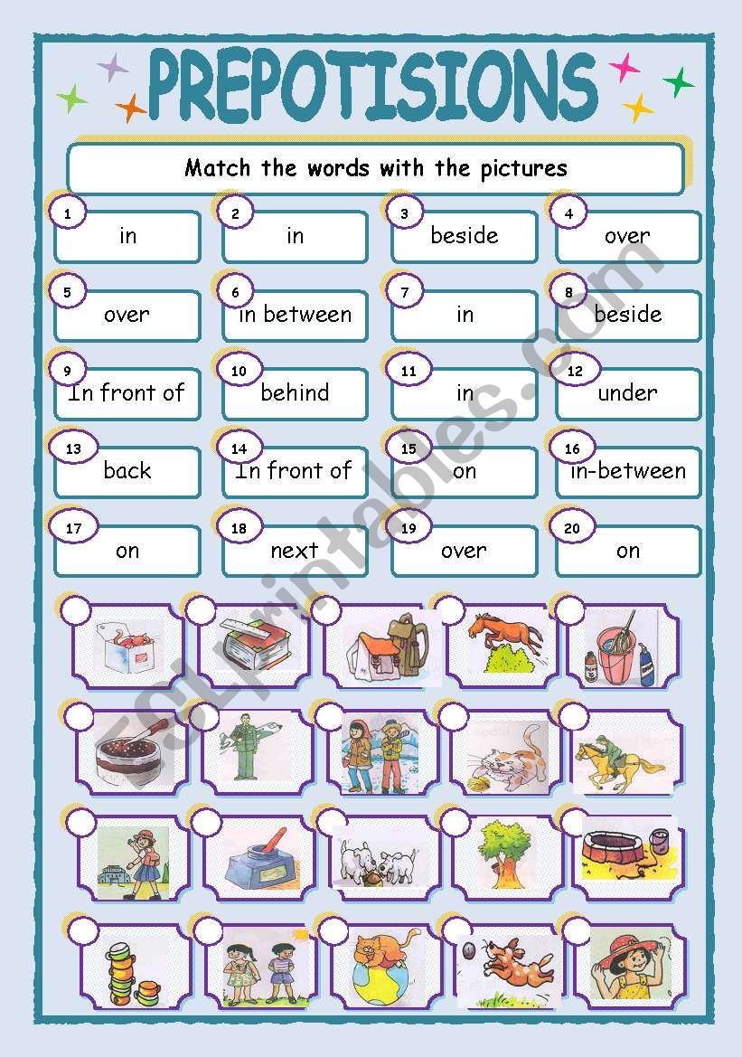 PREPOSITIONS-2 worksheet