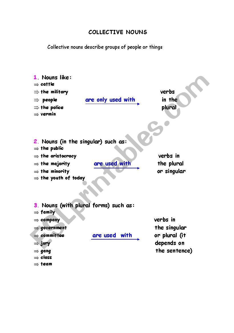 collective-nouns-esl-worksheet-by-ana61
