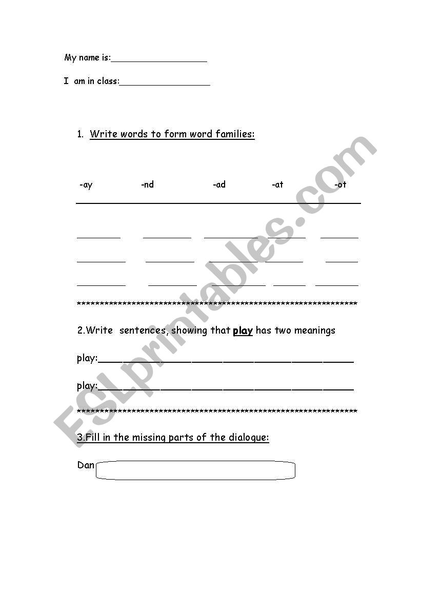 grammar exercises + a reading text for the fourth grades 