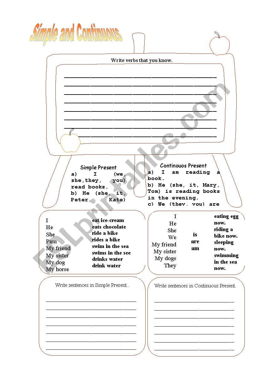 Learning Simple Present and Continuos Present