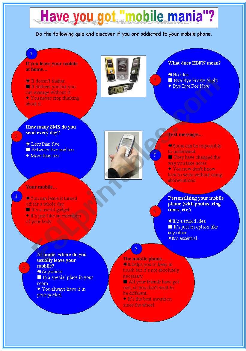 Mobile Phones quiz: Are you addicted to mobiles?