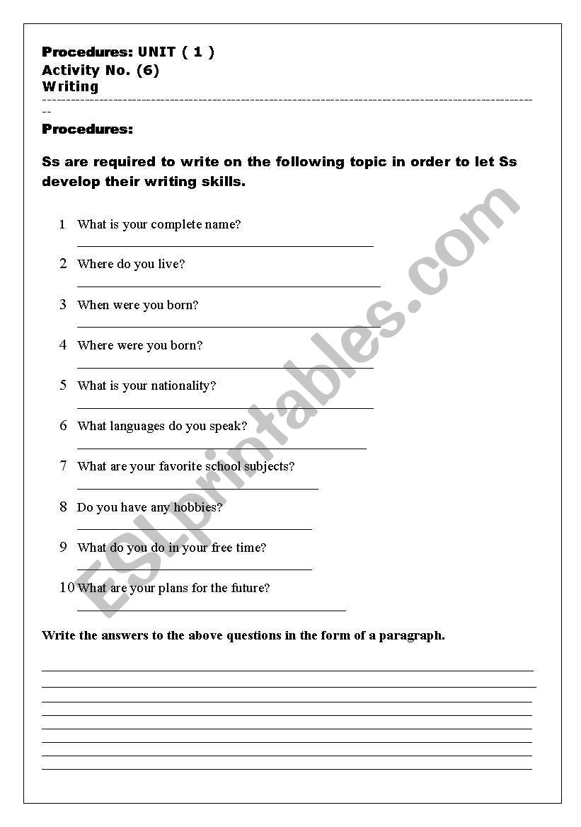 composition worksheet