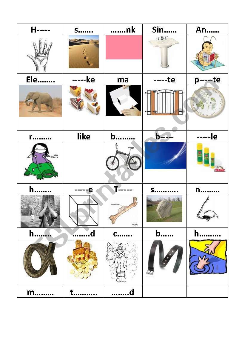 phonic worksheet