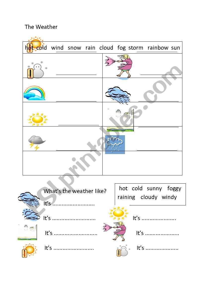 The Weather worksheet