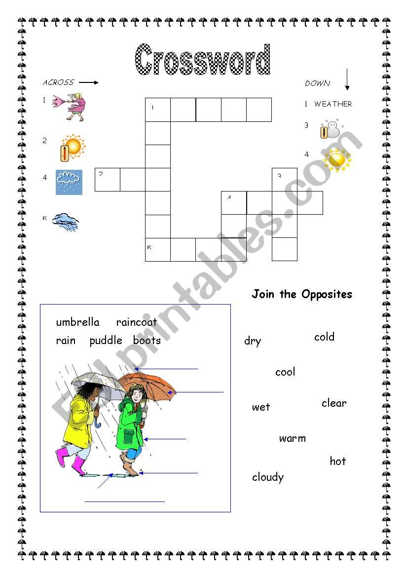 Weather Crossword worksheet