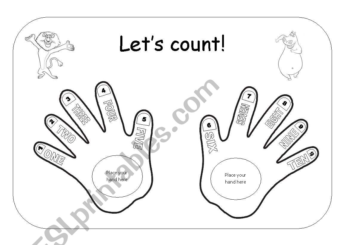 Lets count!! 1 to 10 worksheet