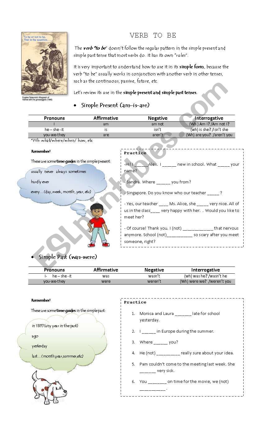 Verb To be (simple present and simple past)