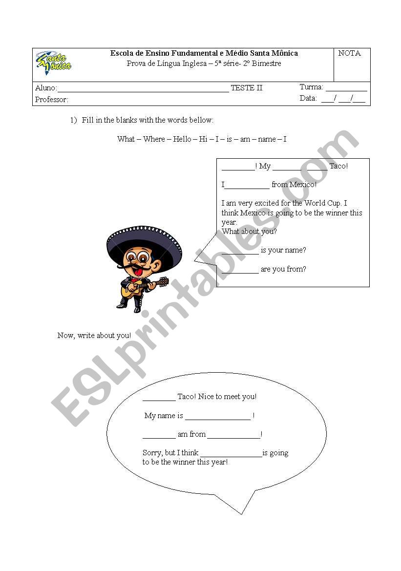 Countries and Nationalities worksheet