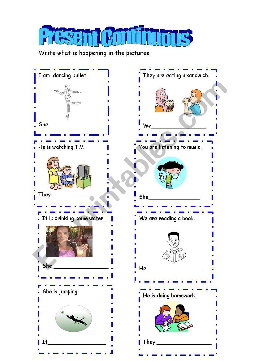 Present Continuous worksheet