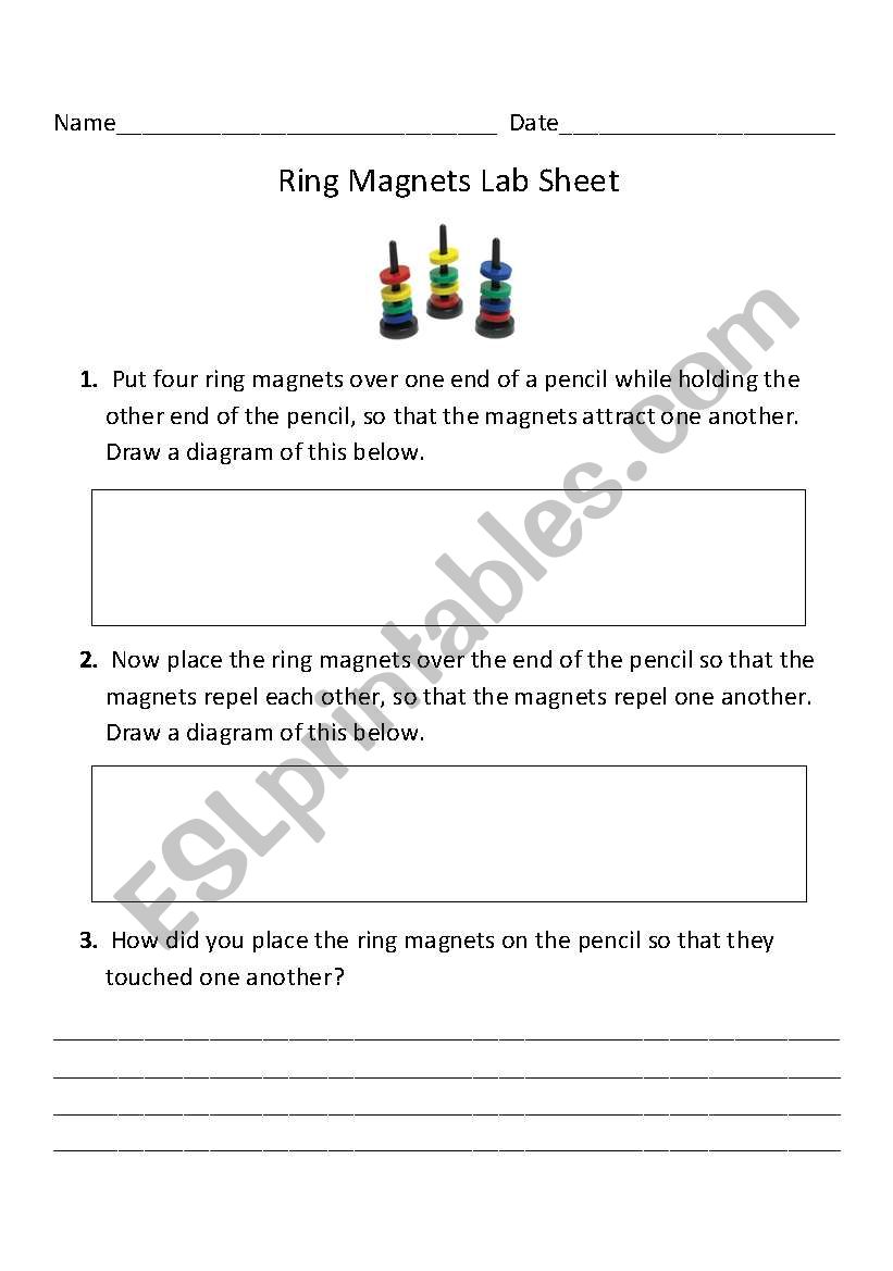 Ring Magnets Science Lab worksheet