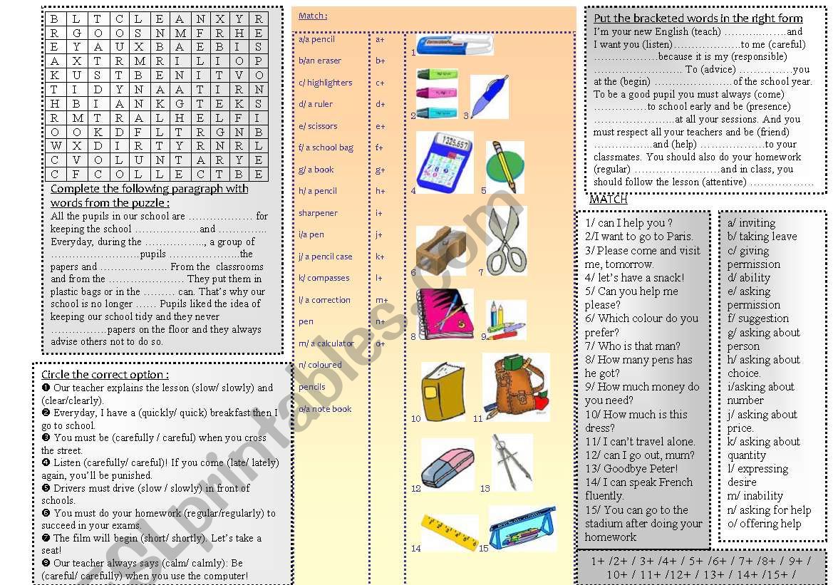 review of module five(7th form tunisian curriculum)