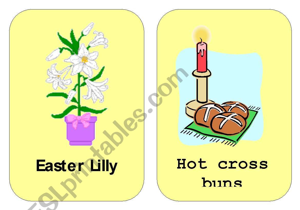 Easter flashcards worksheet