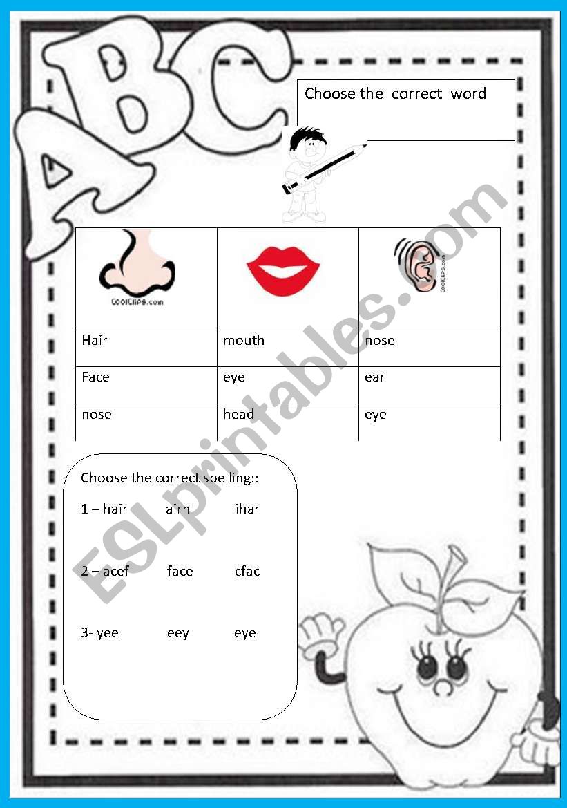 face worksheet