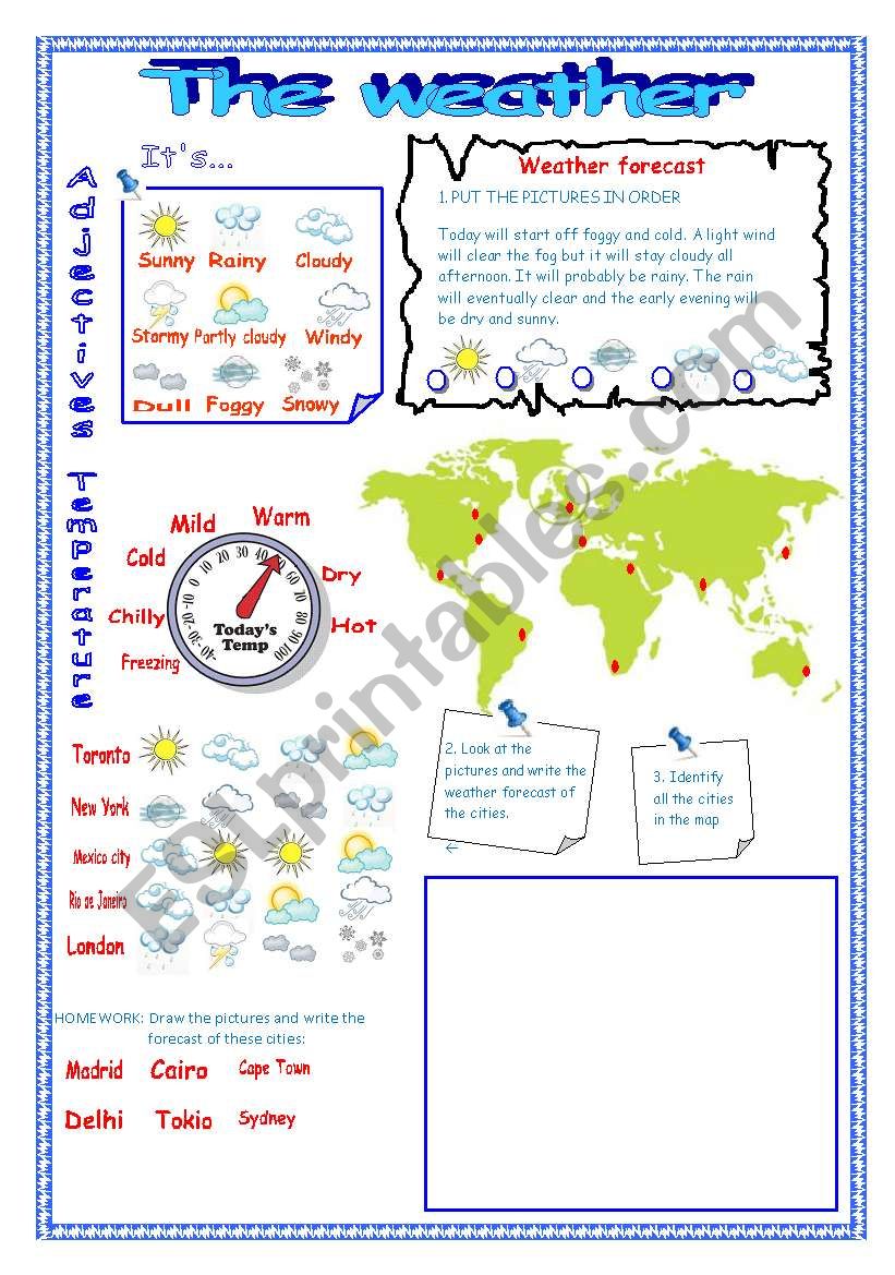 WEATHER FORECAST :D worksheet