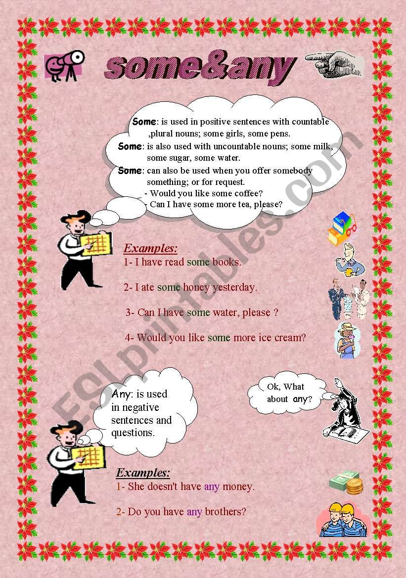 Some & any worksheet Some & any worksheet