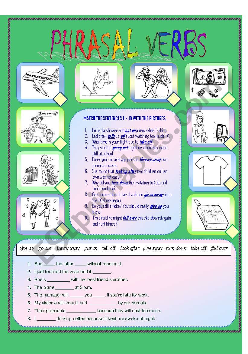 phrasal verbs activity worksheet