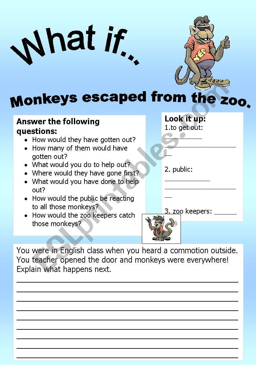 What if Series 5: What if Monkeys escaped from the zoo.