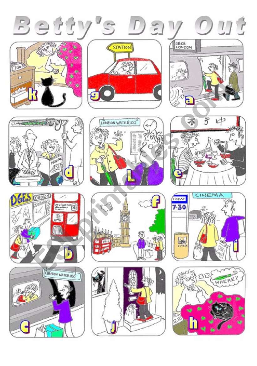 Betty´s Day out - Past Simple worksheet