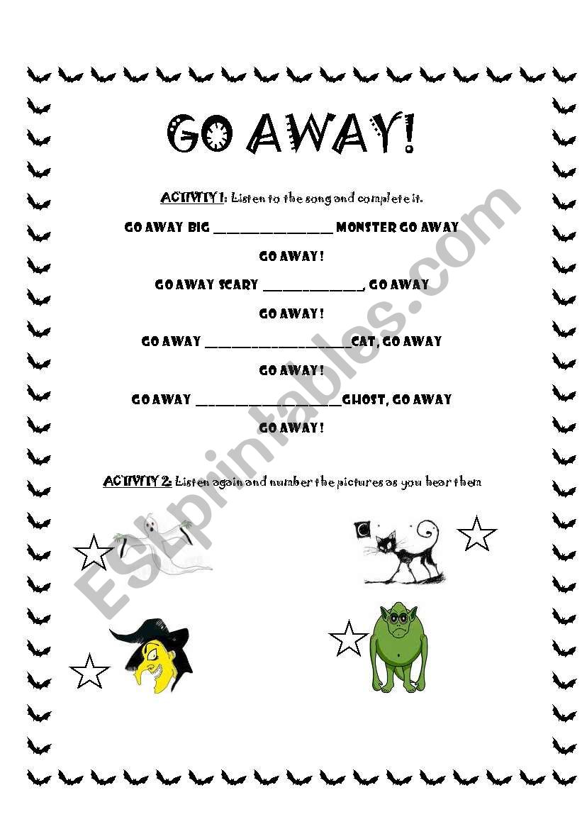 go away! worksheet