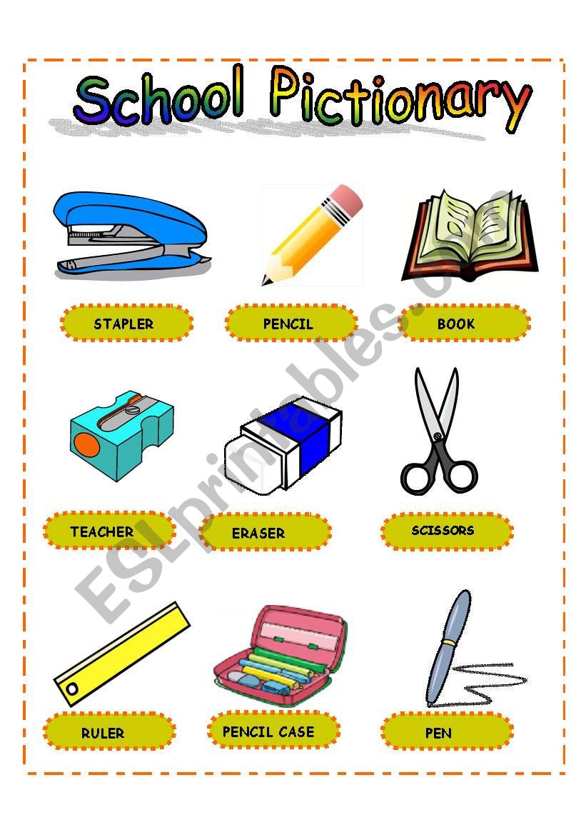 Pictionary School II worksheet