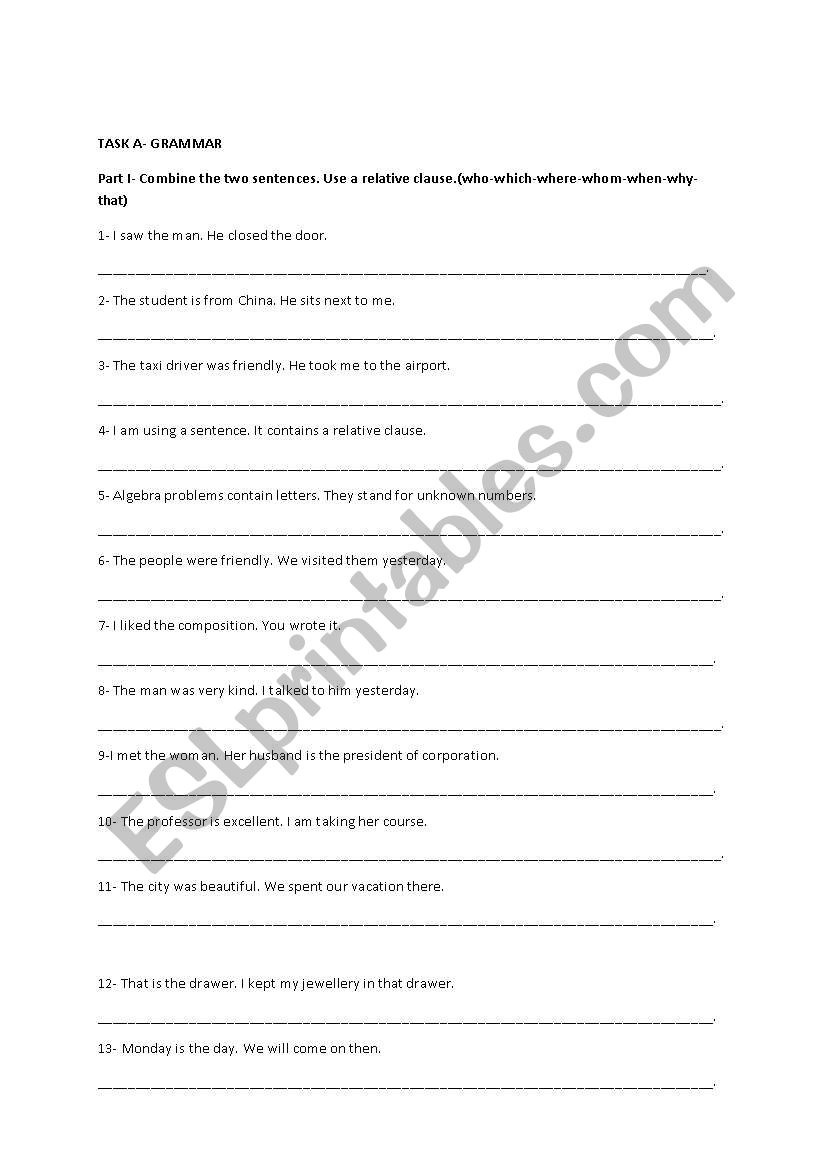 grammar worksheet worksheet