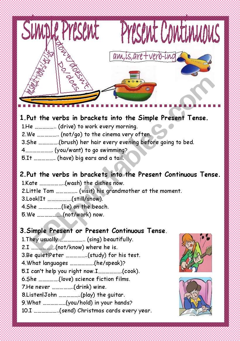 Simple Present-Present Continuous-Adverbs of Frequency