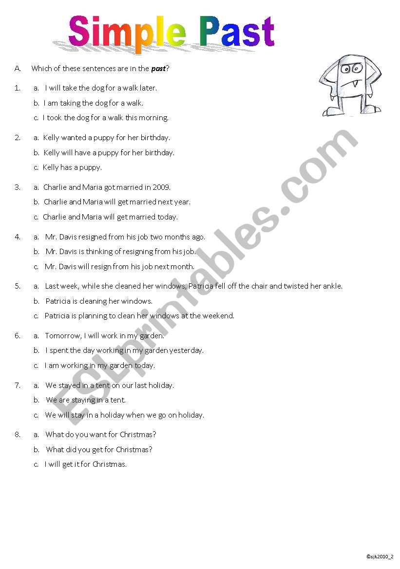 Simple Past worksheet