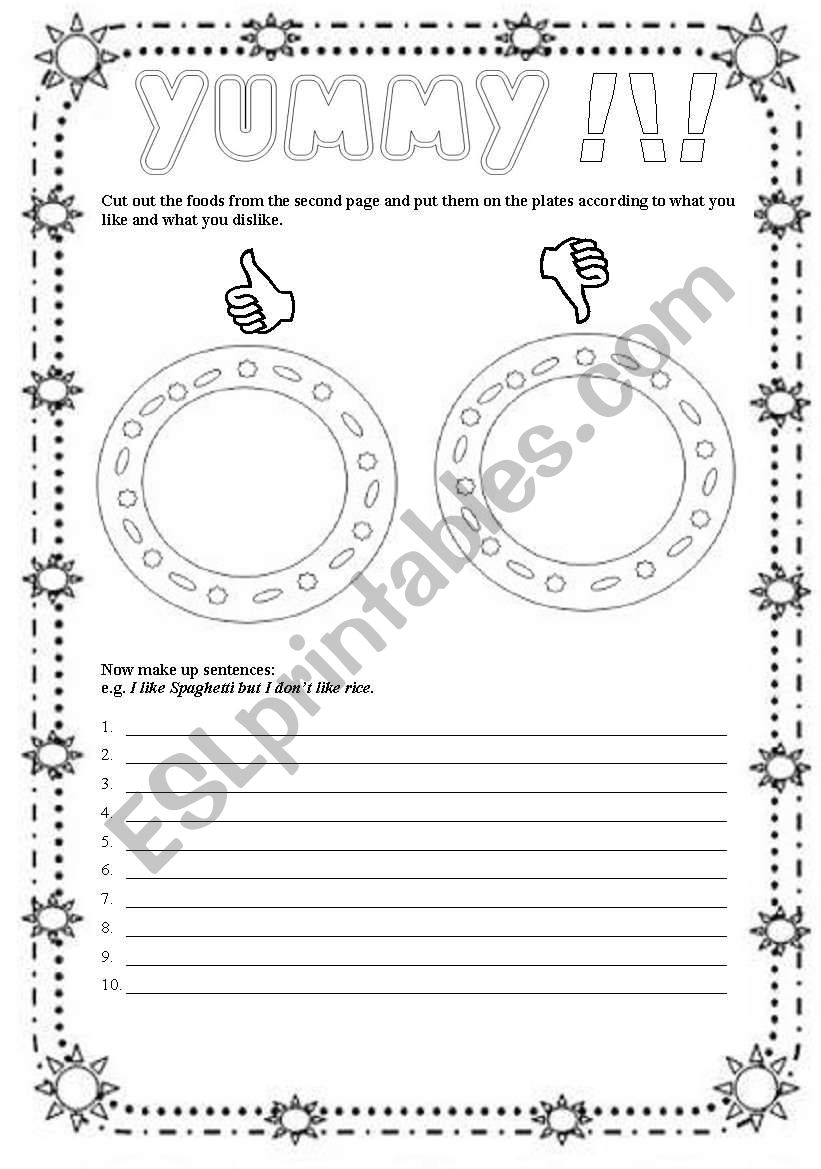 Yummy!!! worksheet