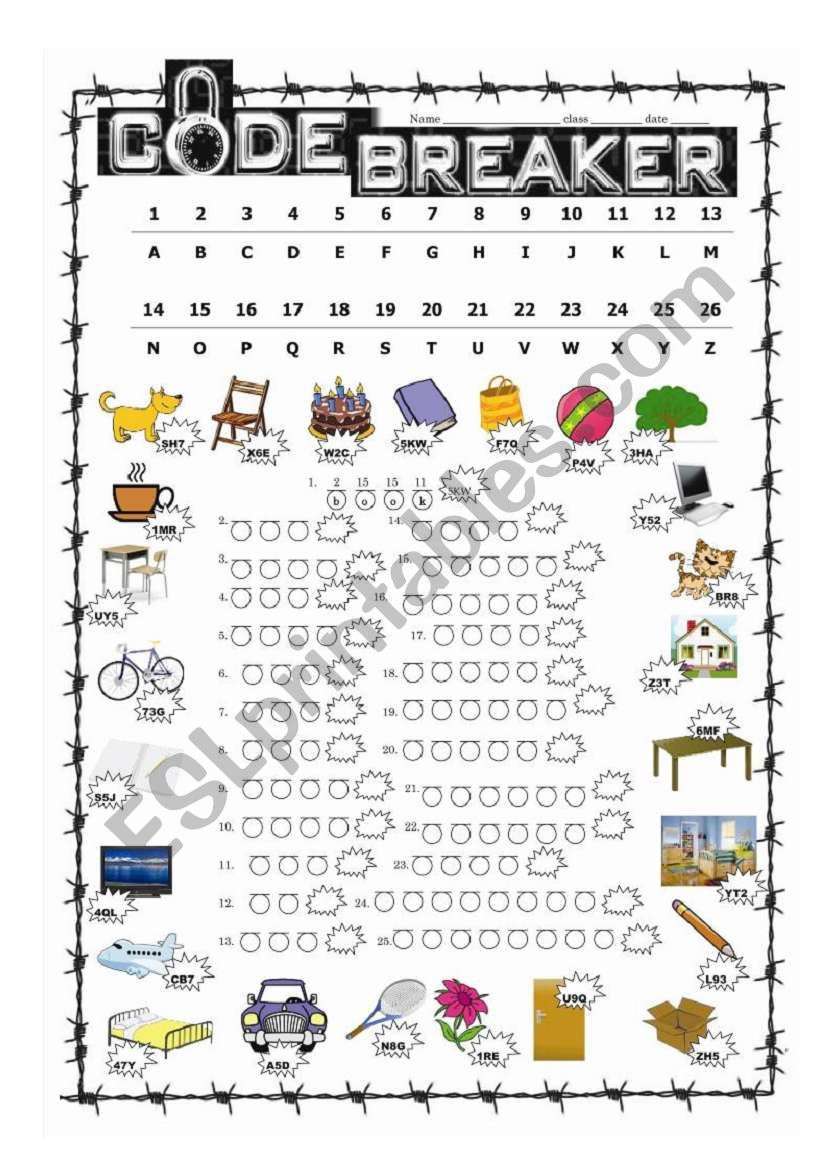 Code Breaker worksheet