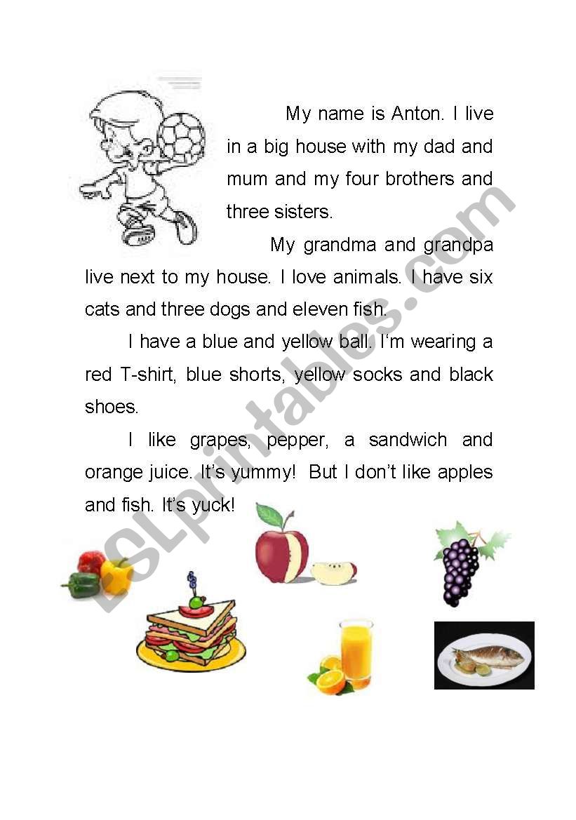 Reading Young learners worksheet