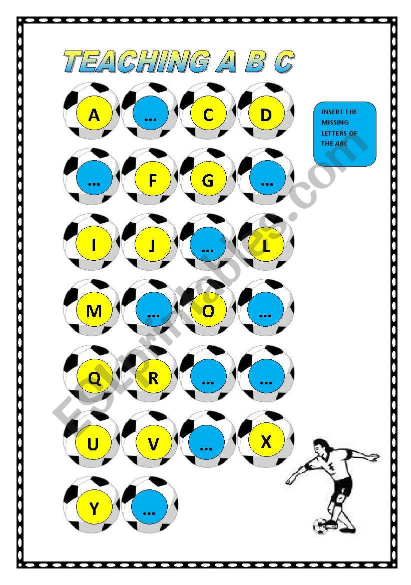 Teaching ABC worksheet