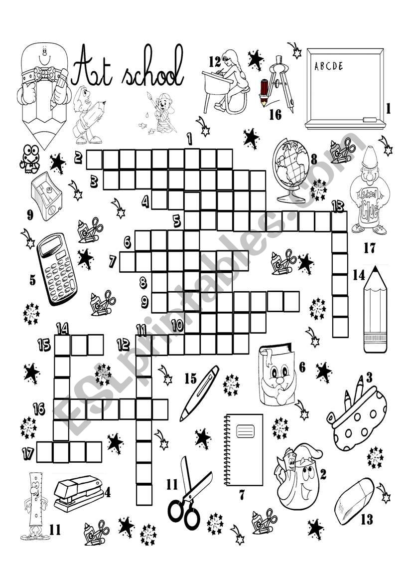 school items worksheet