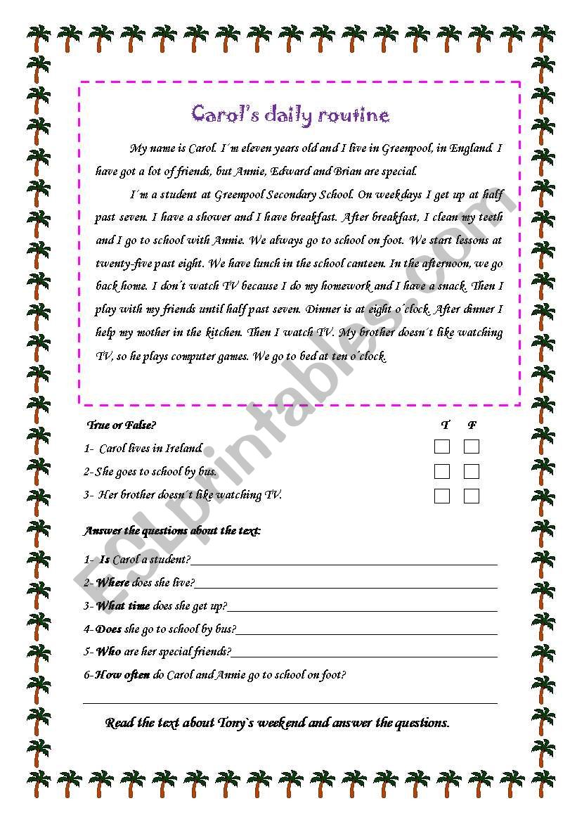 Present SimpleTense Rewiew worksheet