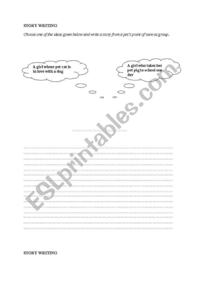 story writing worksheet