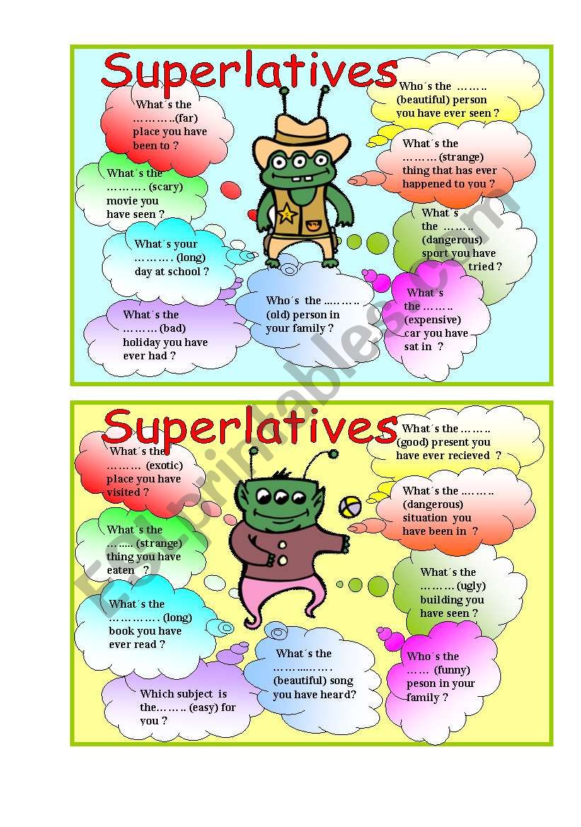 Superlatives - grammar and speaking