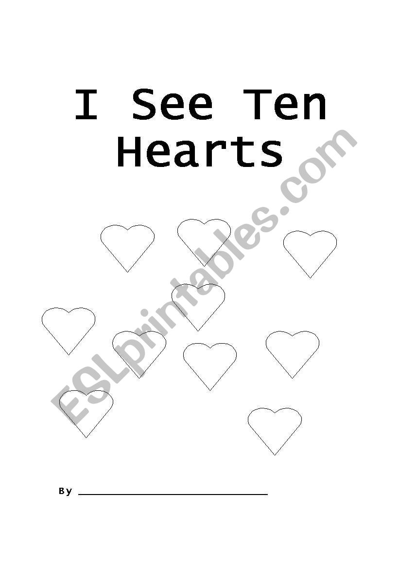 I See Ten Hearts worksheet