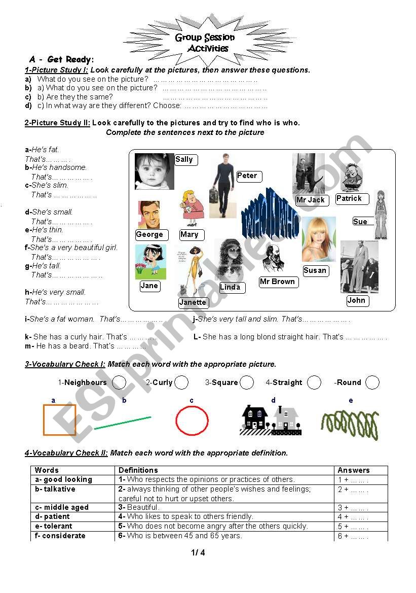 Writing Task worksheet