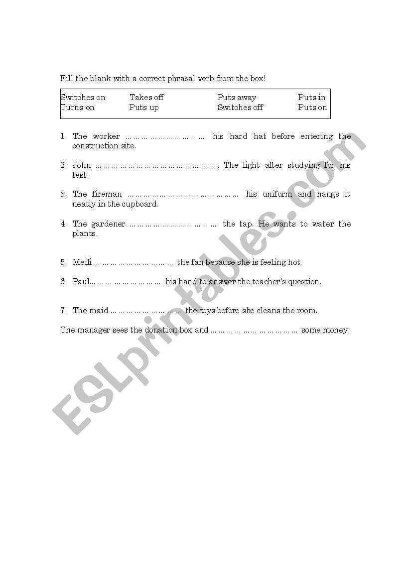 Verb clause worksheet