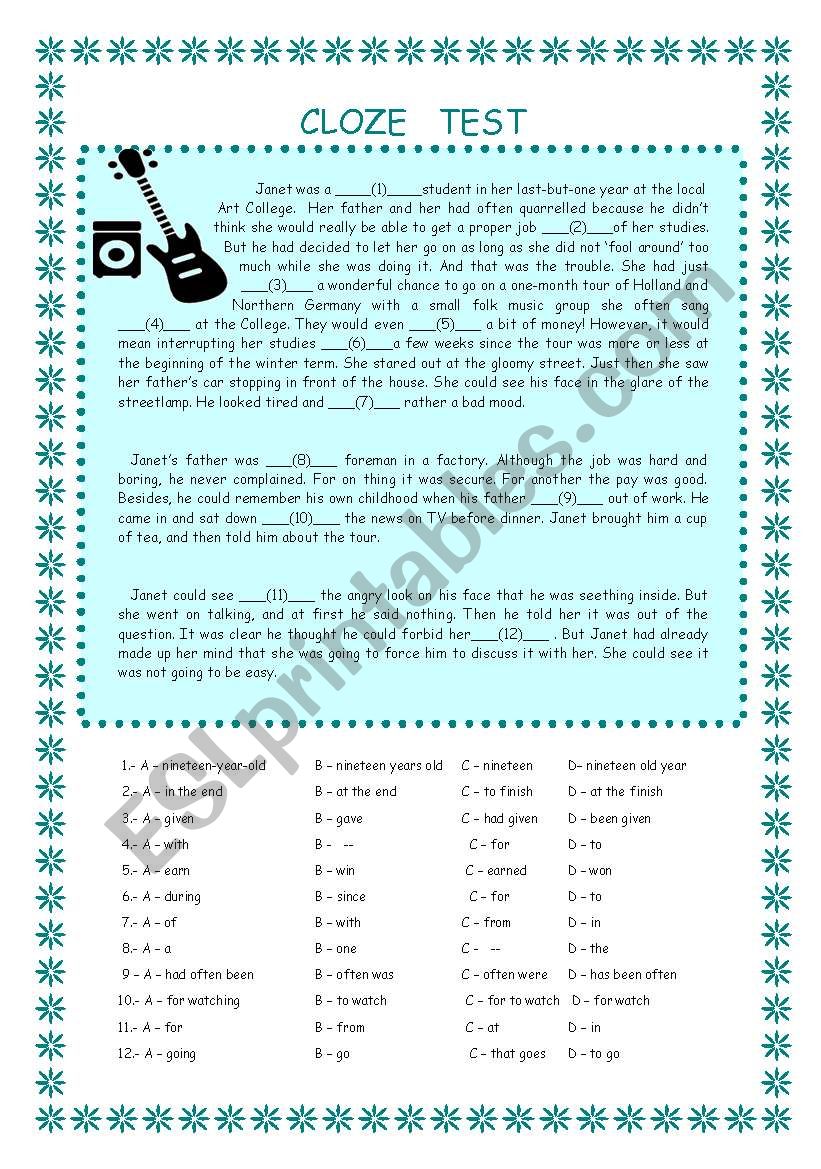 Use of English worksheet