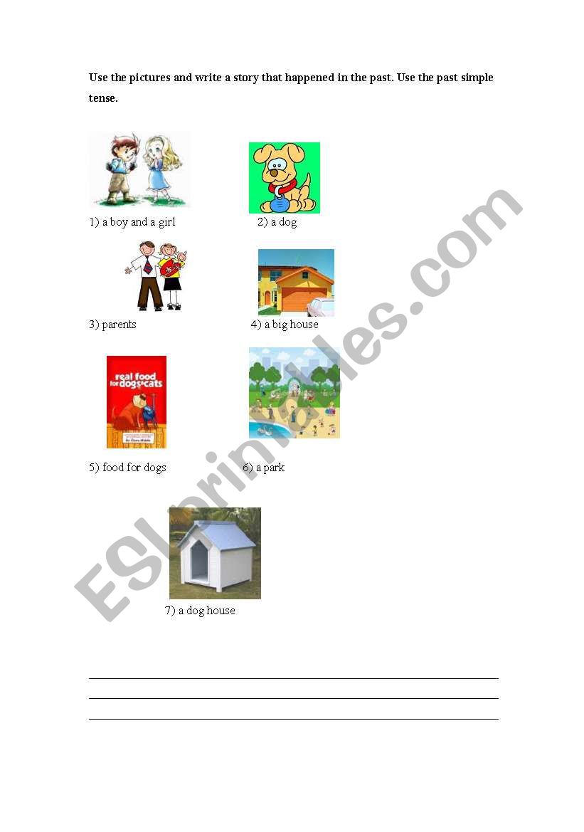 a story in the past simple worksheet