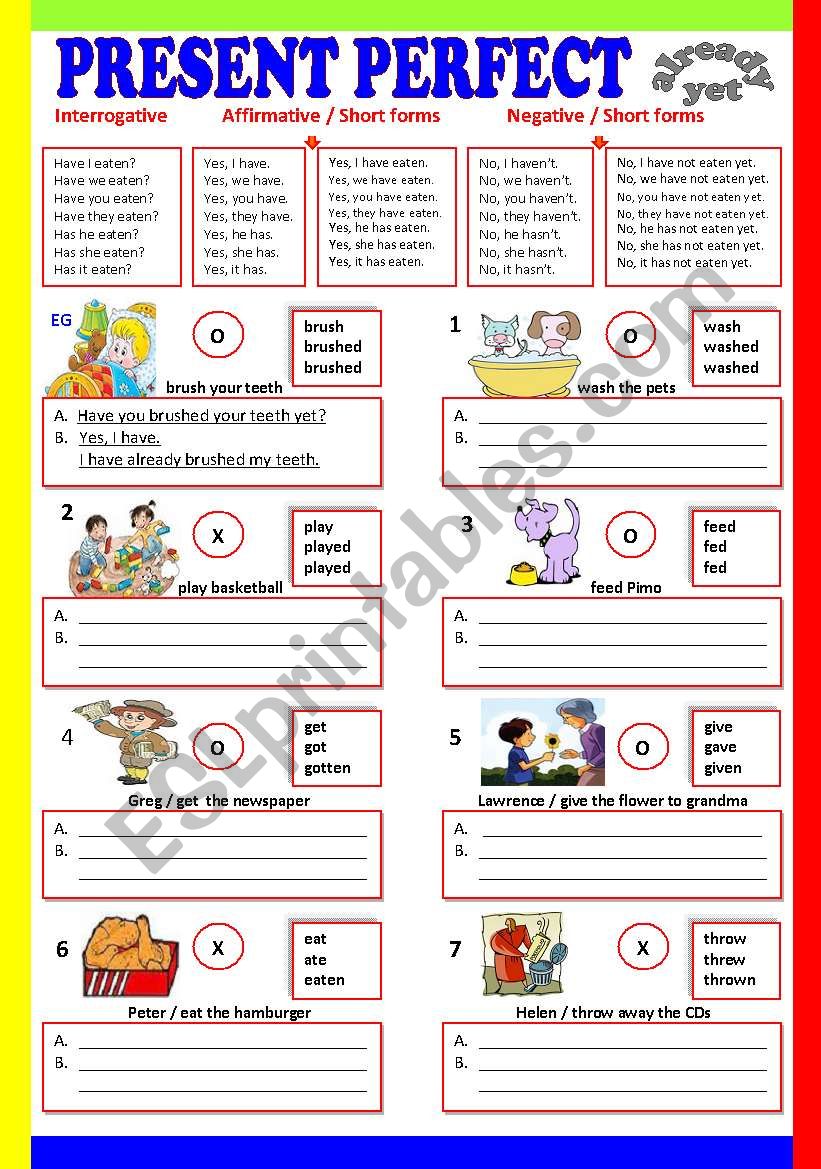 Present Perfect - Already & Yet