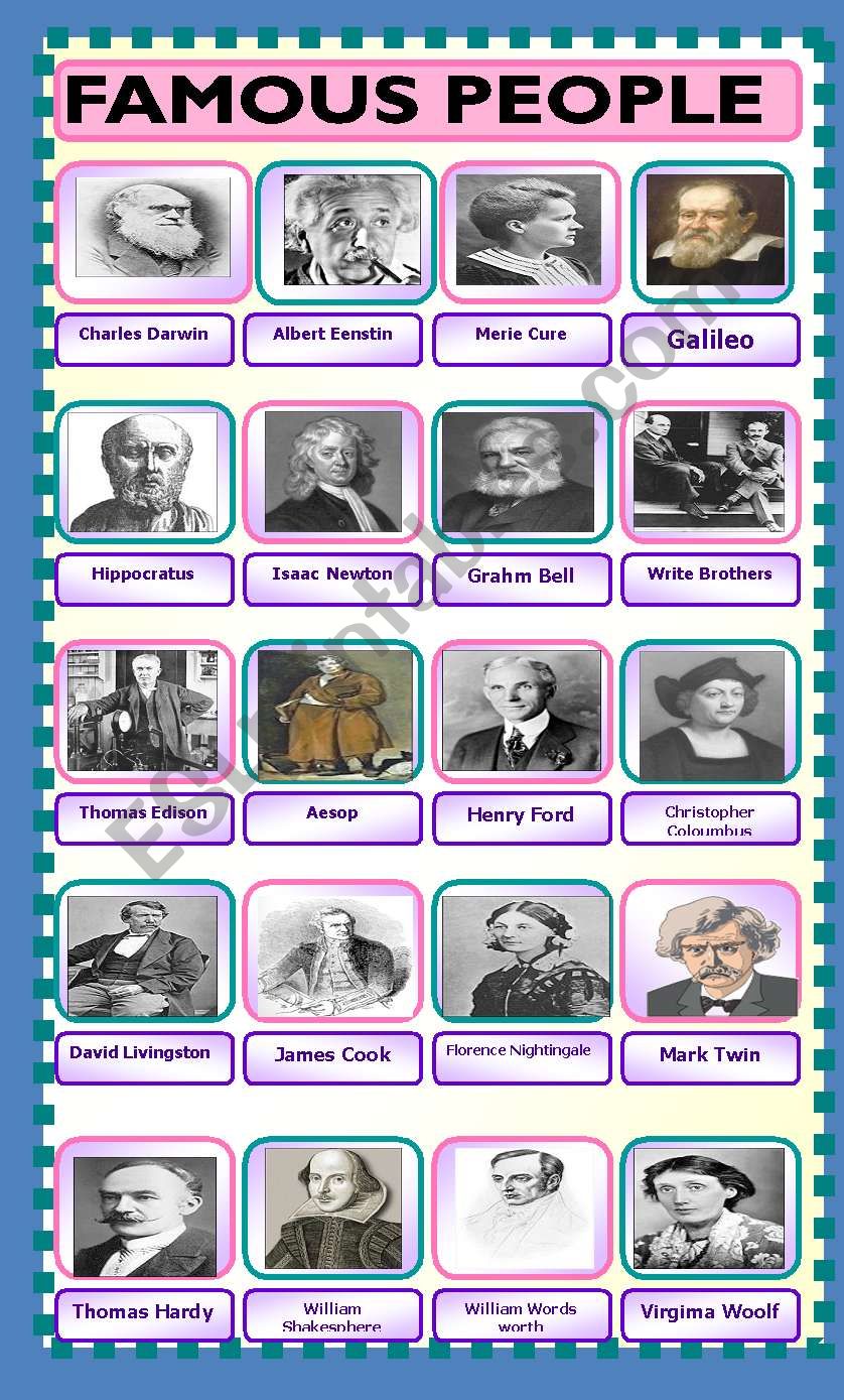 FAMOUS PEOPLE  worksheet