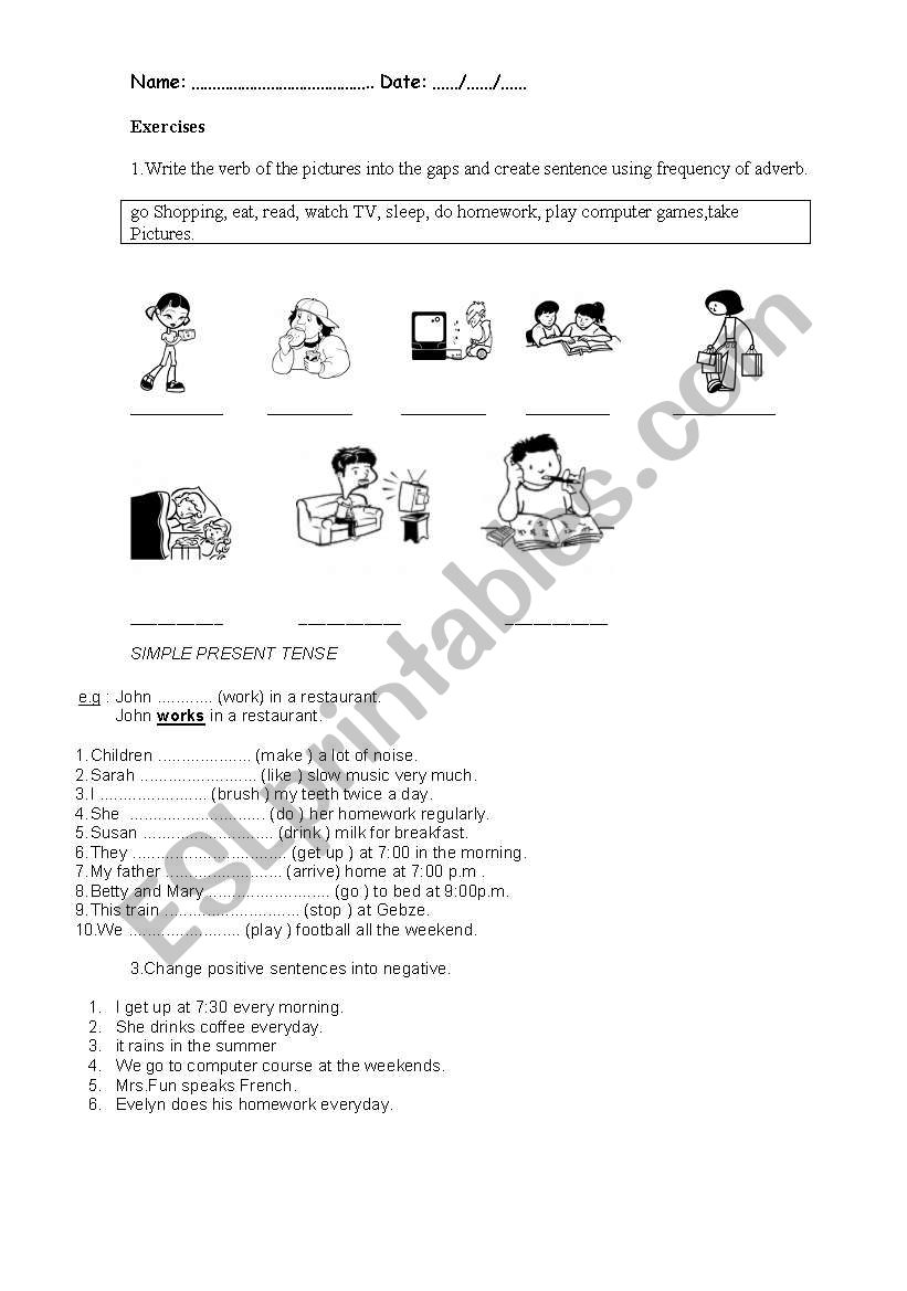 frequency adverbs and simple present