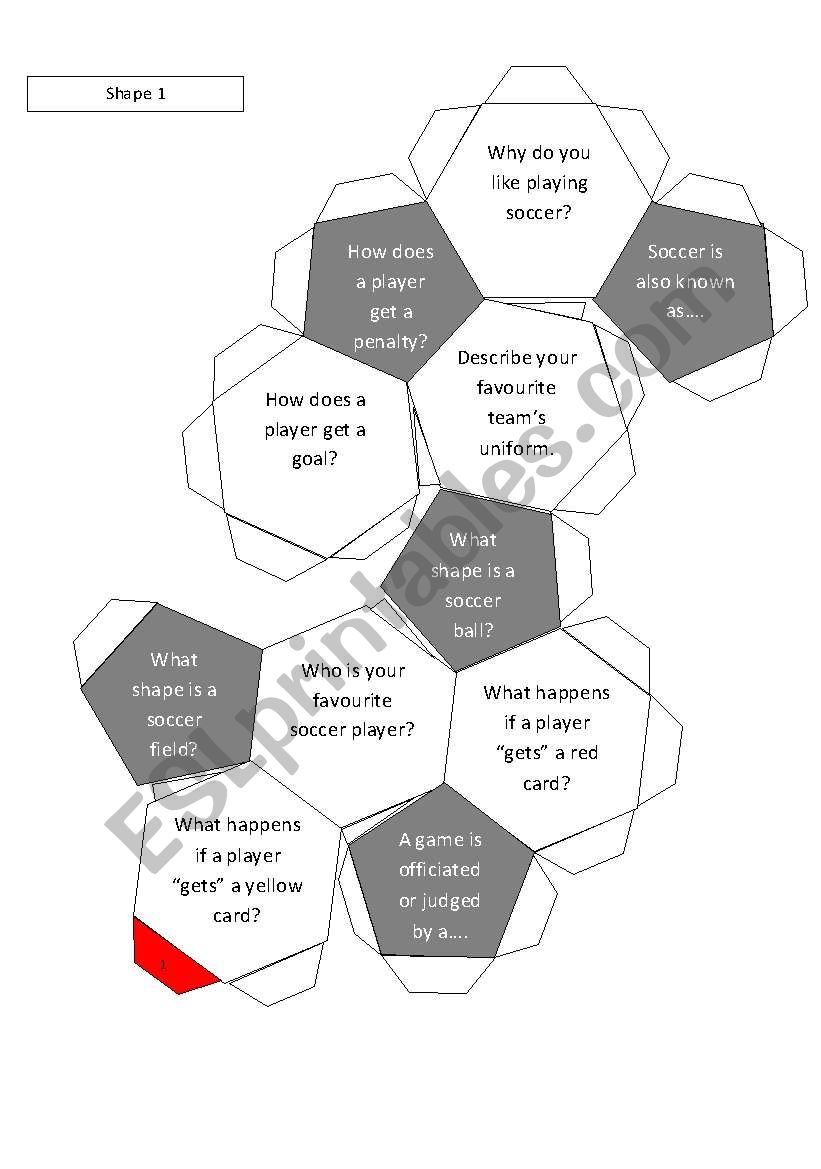 Speaking Of Soccer Soccer Ball Football 3 Pages To Cut Out And 