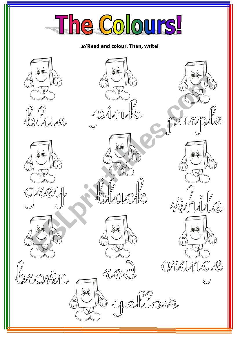 The Colours! worksheet