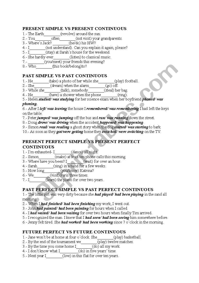 Bits of grammar exercises worksheet